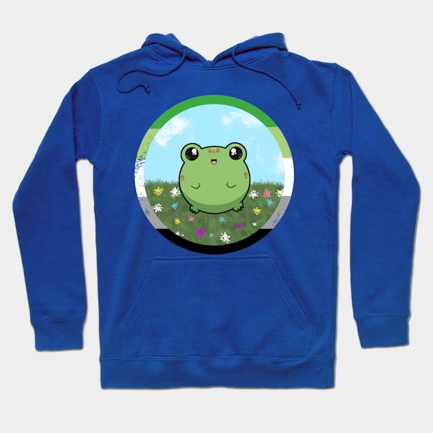 Pride Froggo (Aromantic) Hoodie by GummiFrogArt